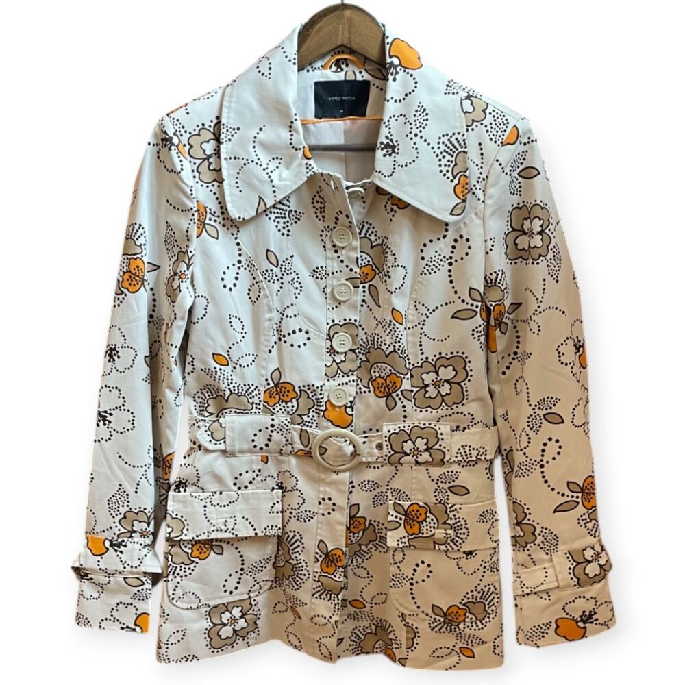 Vera Moda Floral Aman Short Trench Coat